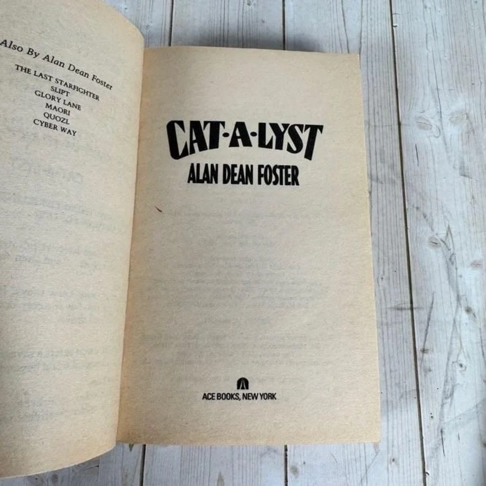 Alan Dean Foster Lot: Cat-A-Lyst 1991 & The End of the Matter 1983 Sci-Fi